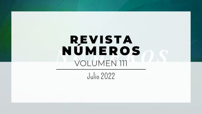 Volumen 111 Revista NÚMEROS